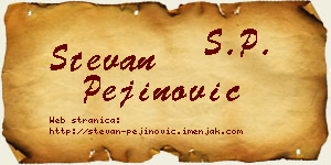 Stevan Pejinović vizit kartica
